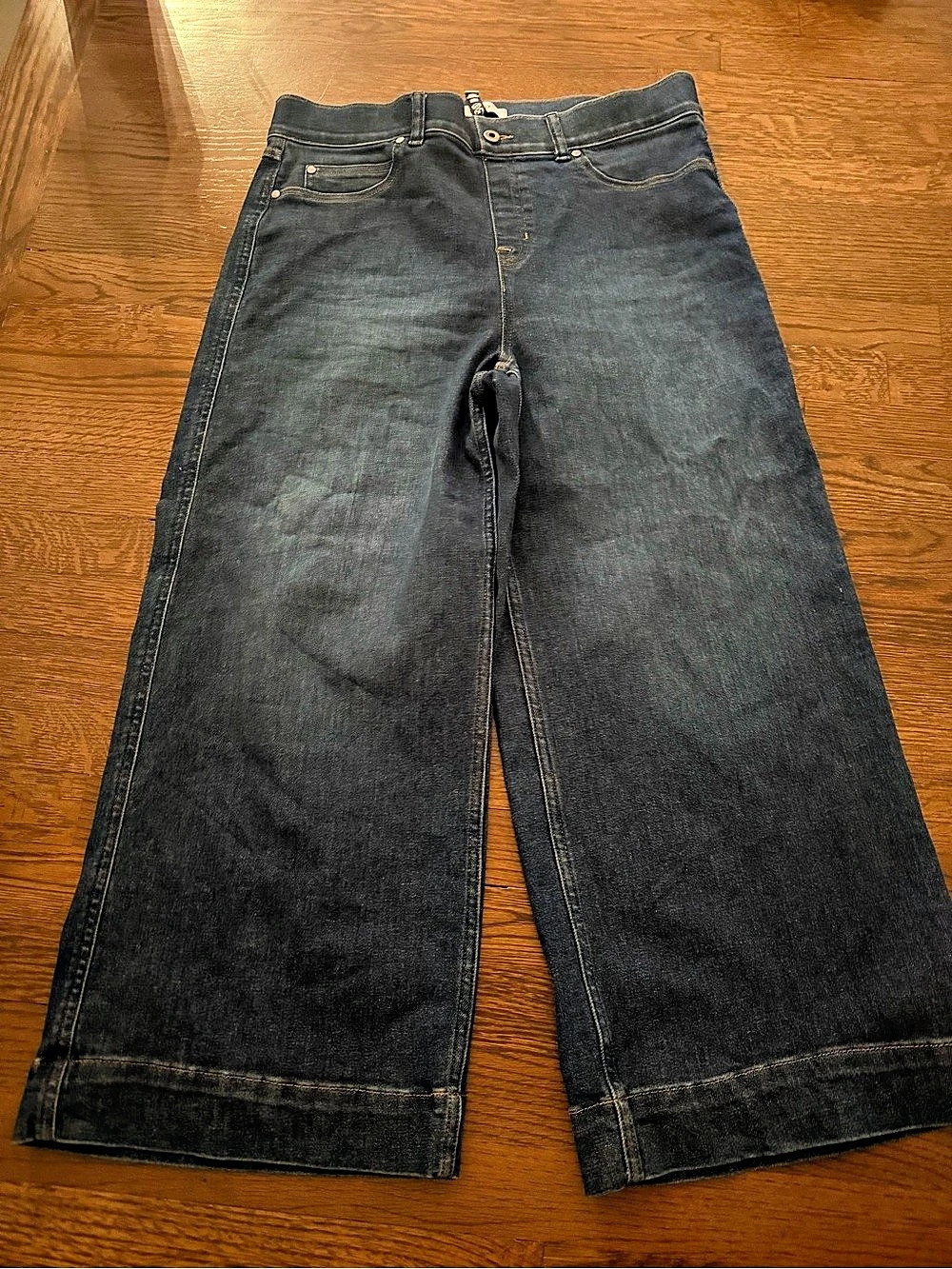 SPANX SPANXshape EveryWear Pull-On Wide Leg Jeans denim blue  XL